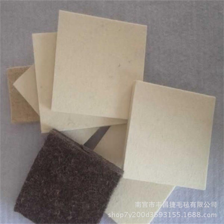 生產(chǎn)羊毛剎車墊片 羊毛化纖背膠毛氈條 化纖吸油毛氈條