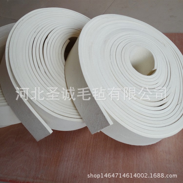 供應耐磨毛氈條吸油羊毛氈密封條 定制防塵密封毛氈條背膠毛氈條