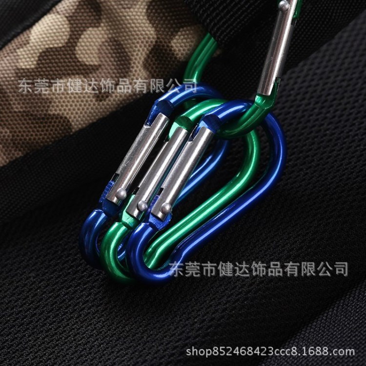 廠家直銷 5號葫蘆形鋁合金登山扣 戶外快掛 爬山扣 背包掛扣 D型