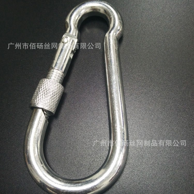 廣州12公分大號登山扣葫蘆形 彈簧鉤戶外用品快掛扣寵物螺帽扣