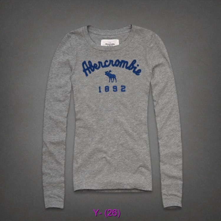 供應女式af長袖圓領T恤女裝外貿繡花T恤廠家生產加工來樣訂做