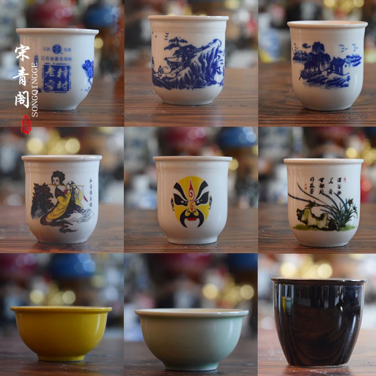 景德鎮(zhèn)黃酒二2兩半小酒瓶陶瓷口杯酒具白酒烈酒廠家批發(fā)禮品定制