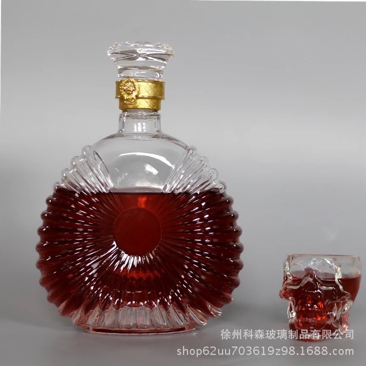 廠家直銷玻璃瓶加工訂做500毫升 洋酒玻璃瓶 XO酒瓶 量大優(yōu)惠