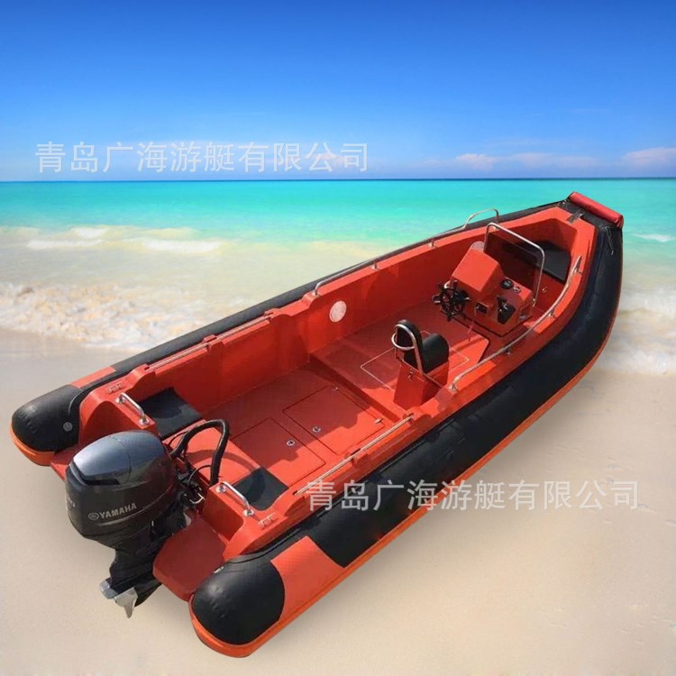 RIB580D 广海游艇直供玻璃钢充气艇 消防用艇 休闲艇 钓鱼艇