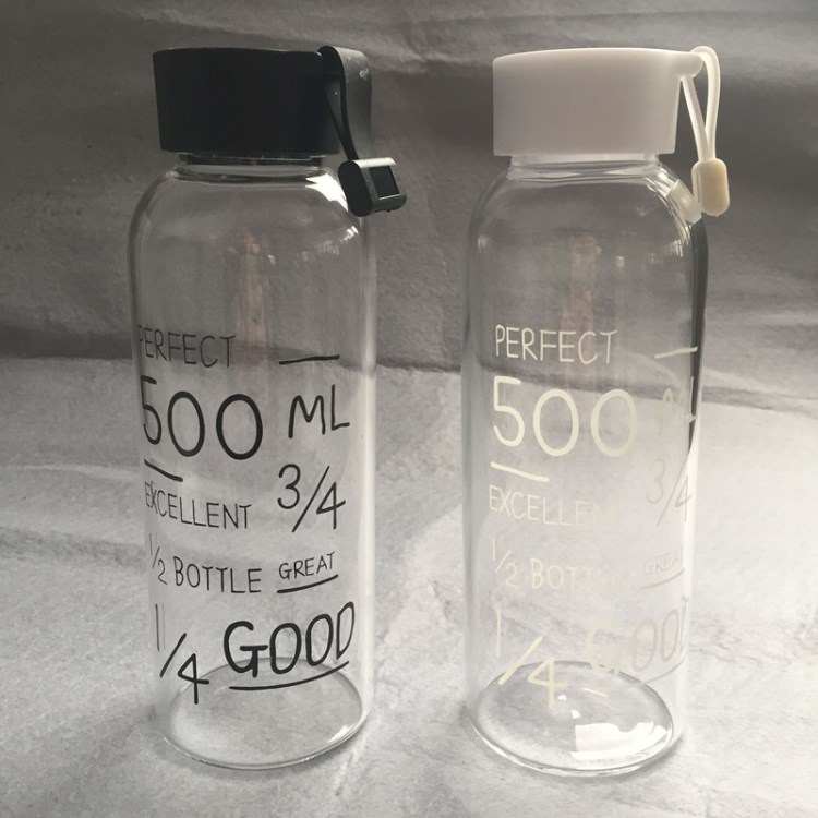 馬克杯玻璃杯便攜水杯學生創(chuàng)意樂扣透明隨手杯男女耐熱花茶杯批發(fā)