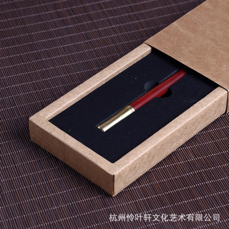 廠家直銷檀木質簽字筆金屬黃銅筆紅木商務禮品筆定制刻字logo