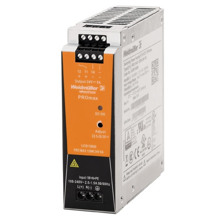 直流開關(guān)電源PRO MAX 120W 24V 魏德米勒電源開關(guān)電源模塊