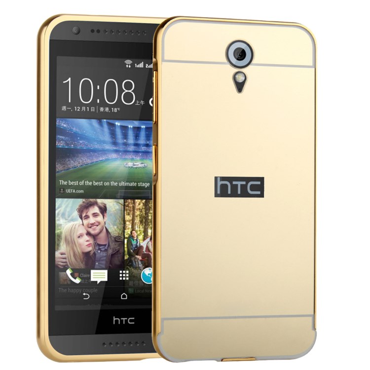 适用htc 620镜面手机壳820mini金属边框镜面背板pc保护套htc 825