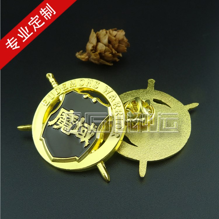 廠家定制金屬徽章  鏤空胸章 鋅合金徽章 工藝品