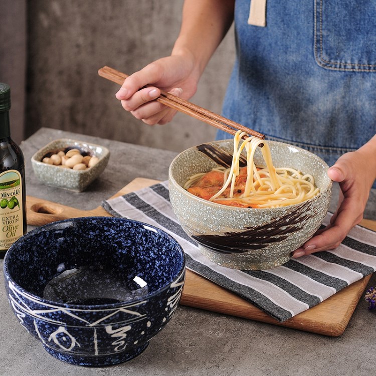 創(chuàng)意色釉7寸拉面碗泡面碗斗笠碗味千拉面碗 湯碗 日用飯碗