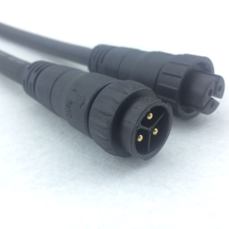 M19防水連接器4芯IP65公母對接式戶外防水連接器大功率電源線接