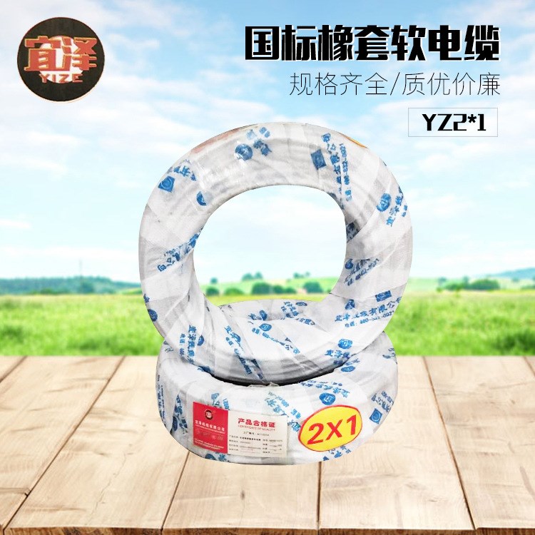 青島供應(yīng) 宜澤線纜橡套線 YZ2*1廠家直銷(xiāo)防水線國(guó)標(biāo)橡套線