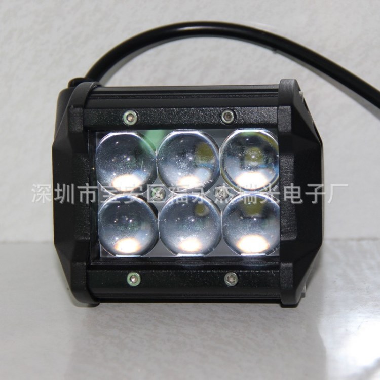 4D 18W LED工作燈  車頂燈 摩托車燈 雙排LED射燈 檢修燈 探照燈