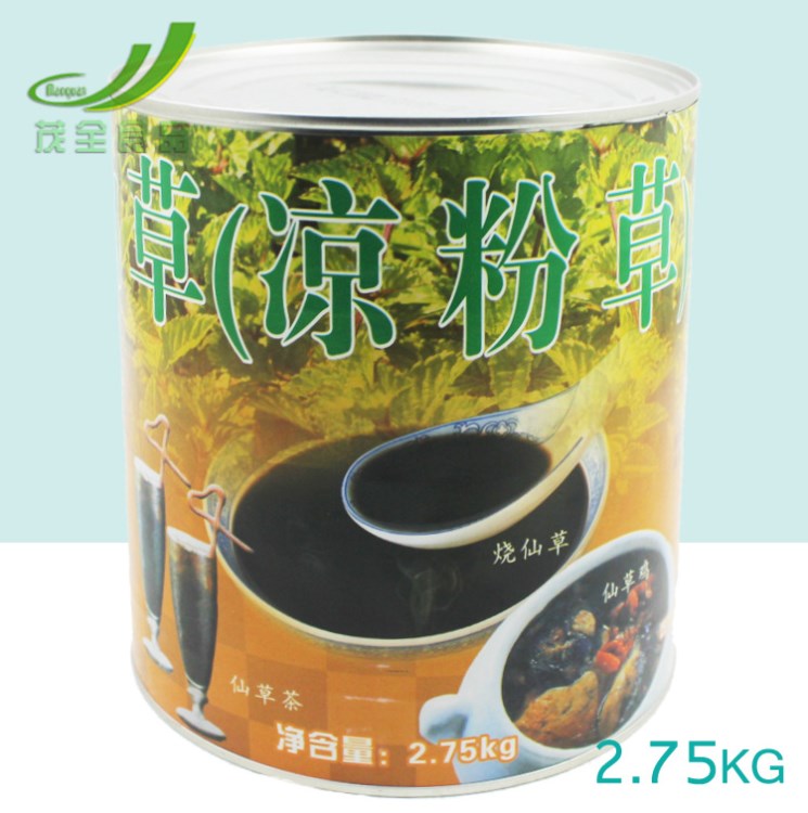 名忠燒仙草 仙草原汁 涼粉草 濃縮高倍仙草汁 黑鉆奶茶原料2.7KG