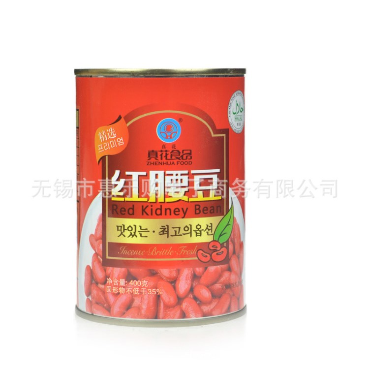 真花紅腰豆400g*48聽紅腰豆 即食大紅豆刨冰西餐配烘焙甜品原料