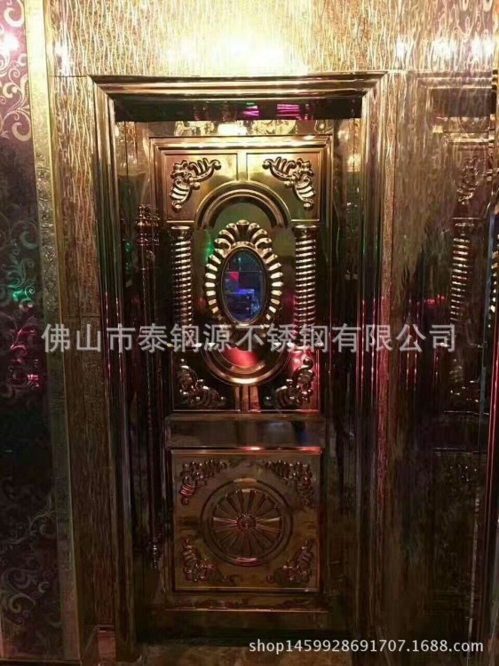 酒吧彩色不銹鋼包廂門門心不銹鋼KTV壓花門板KTV防火門門皮
