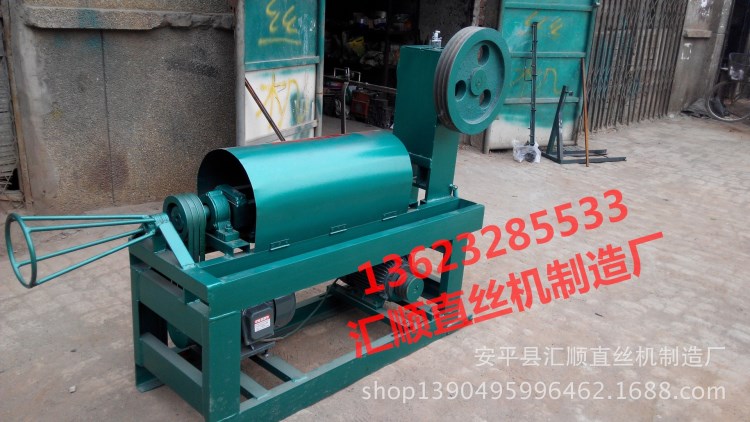 螺紋鋼調(diào)直切斷機5-8mm，可切斷普通盤圓絲、螺紋鋼盤圓絲、鋼絲
