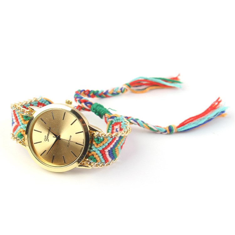 外貿(mào)新品 韓版潮流時尚毛線編織石英手表百搭女手飾品 一件代發(fā)