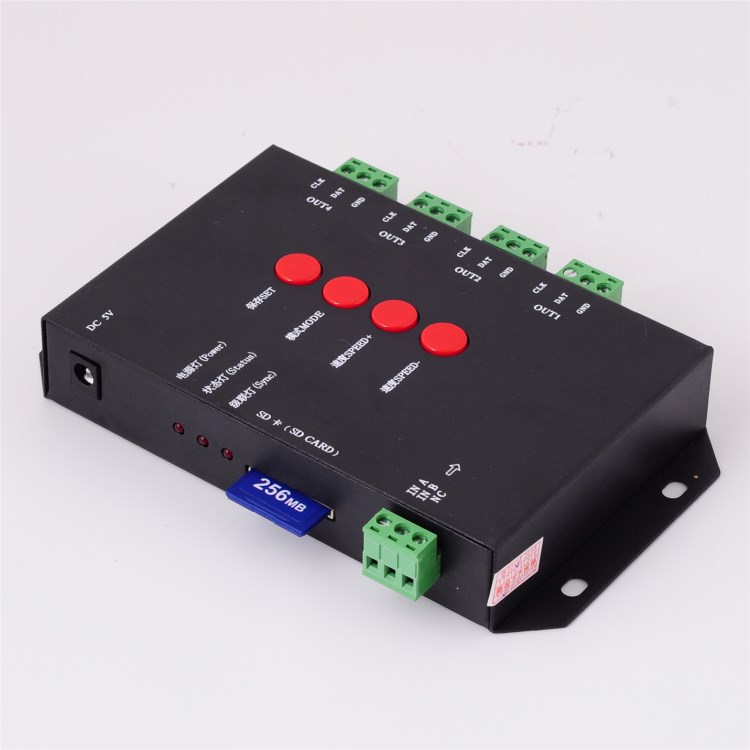 LED T-4000S 可編程控制器 模組燈串全彩控制器 幻彩燈條控制器