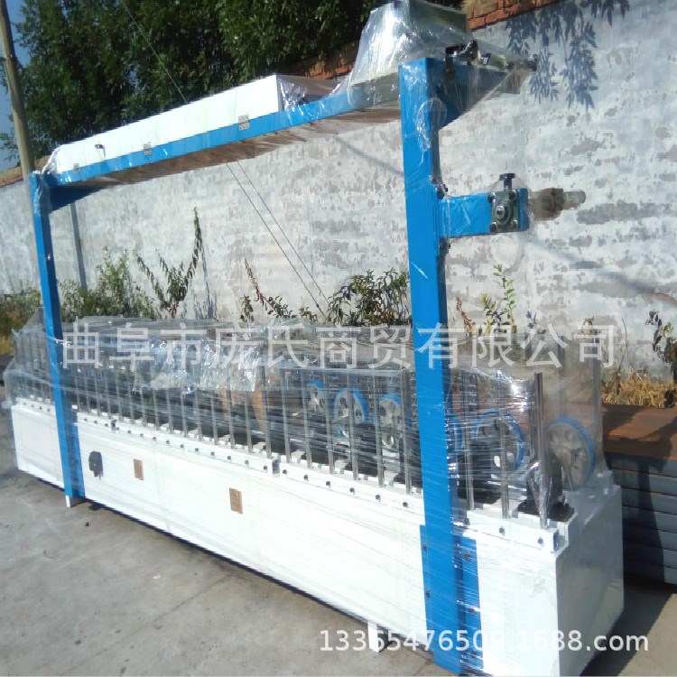 百葉板包覆機 竹木纖維護墻板包覆機 龐氏機械廠家直銷