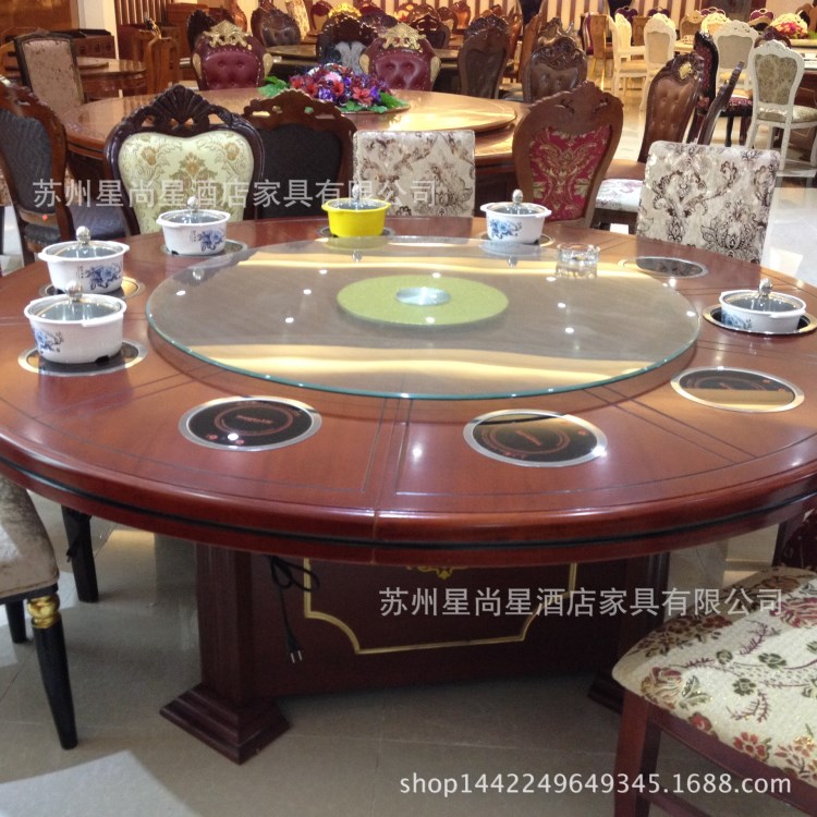 廠家大理石自助燒烤火鍋桌椅 組合自助烤涮一體桌定做多人火鍋桌