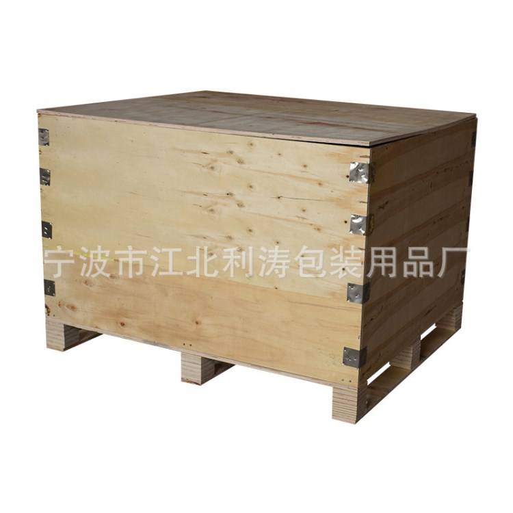 廠家直銷出口木箱包裝 免熏蒸 鋼帶邊 免檢木包裝箱