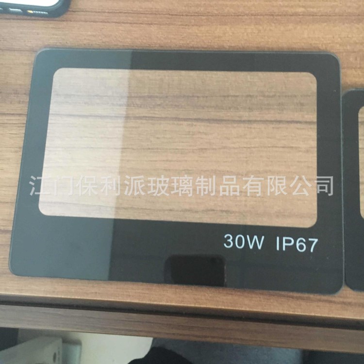 廣東廠家直銷燈具玻璃 圓形蒙砂燈具玻璃 鉆沉頭孔超白鋼化玻璃