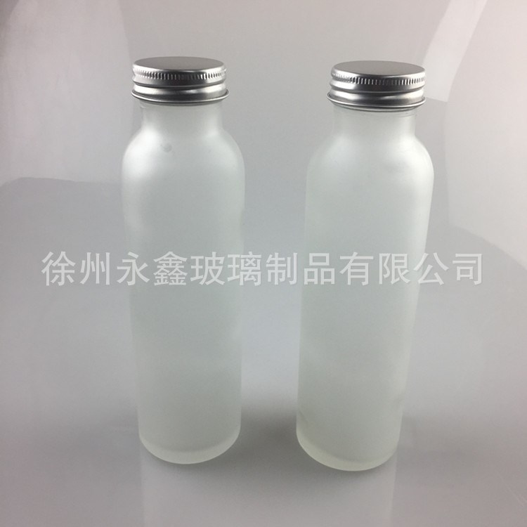 350ml鋁蓋泡茶瓶 蒙砂飲料瓶 現(xiàn)貨批發(fā)玻璃瓶 奶茶玻璃瓶可定制