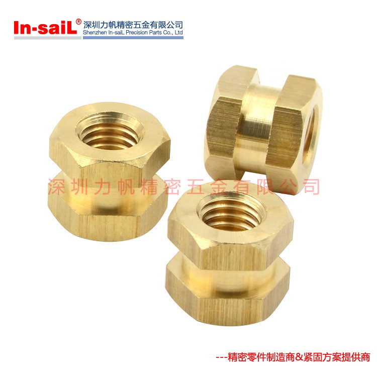 黃銅螺絲，銅配件，黃銅車件，非標六角螺母 黃銅非標五金件