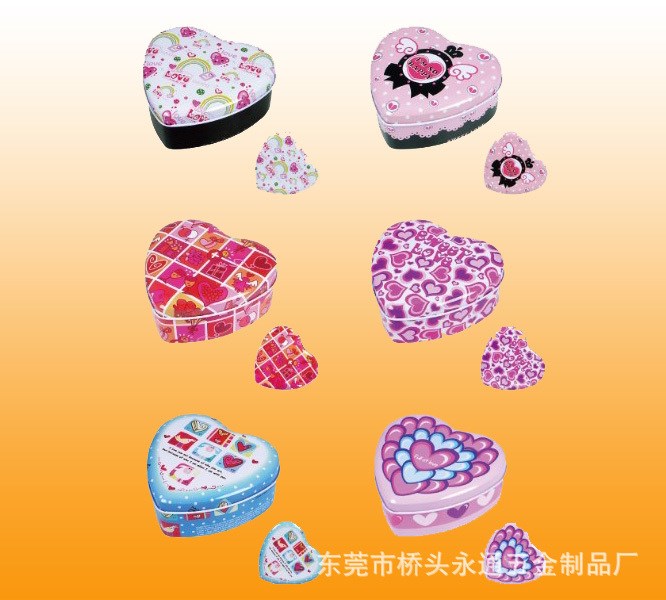 供應鐵罐 禮品鐵盒 心型精品罐 喜慶盒
