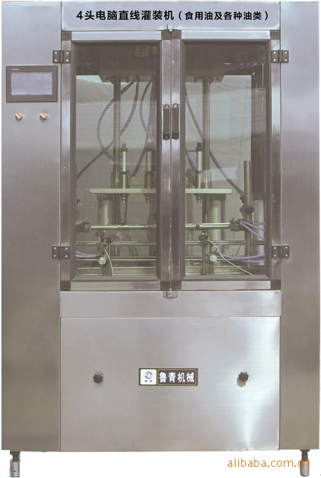 青州魯青機械生產電腦直線灌裝機 酒 醬油 醋 防凍液灌裝