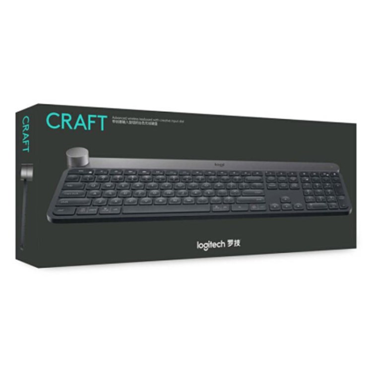 羅技( Logitech) Craft無線鍵盤-深灰 智能控制旋鈕 藍牙優聯雙模