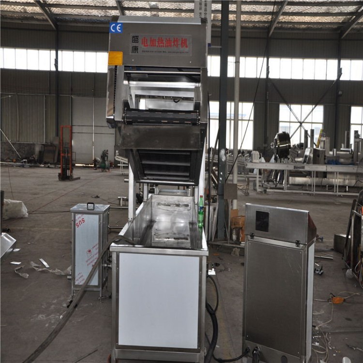 廠家供應 雙網帶油炸鍋 八珍豆腐干電加熱油炸鍋節能效率高