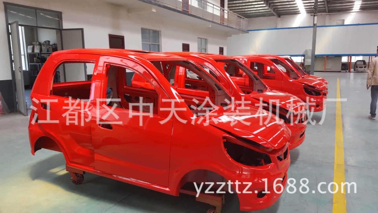 電動汽車前處理電泳噴漆線  電動汽車電泳噴漆烘干線 汽車噴漆