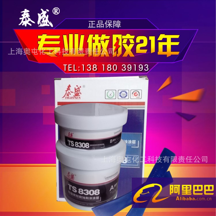 泰盛TS8308膠水耐腐蝕耐磨損碳化硅圖層抗沖擊性工業(yè)修補(bǔ)劑500g