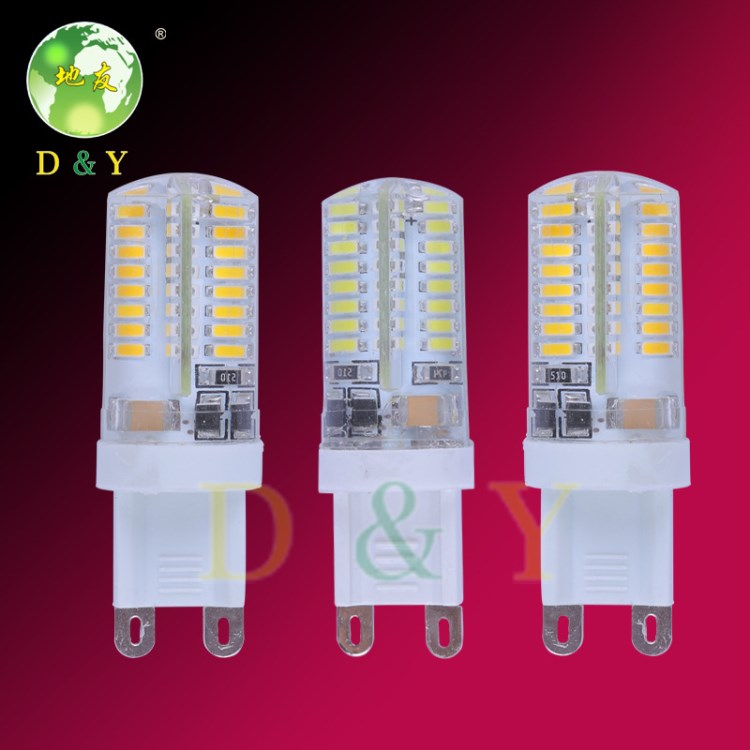 厂家G9 LED灯珠AC220V 64PCS 3014SMD 3W高压水晶灯插泡 g9硅胶