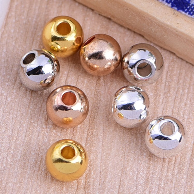 批發(fā)6mm 金色實(shí)心穿孔批花車床實(shí)心銅皮圓形閃光閃沙珠 飾品配件