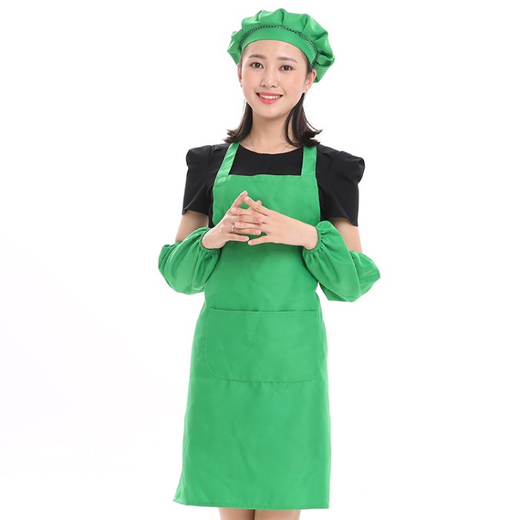 GB-0001防污防磨做飯掛脖圍裙廚房咖啡店酒店女廚師圍裙