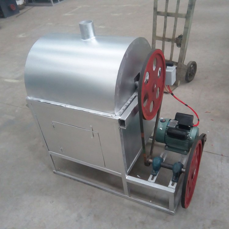 榨油坊配套芝麻炒货机 颗粒干果烘干炒籽机 不锈钢滚筒炒货机