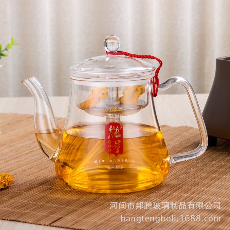 能量玻璃煮茶壺 黑茶專用玻璃蒸茶壺 蒸茶器內(nèi)膽煮茶壺玻璃壺