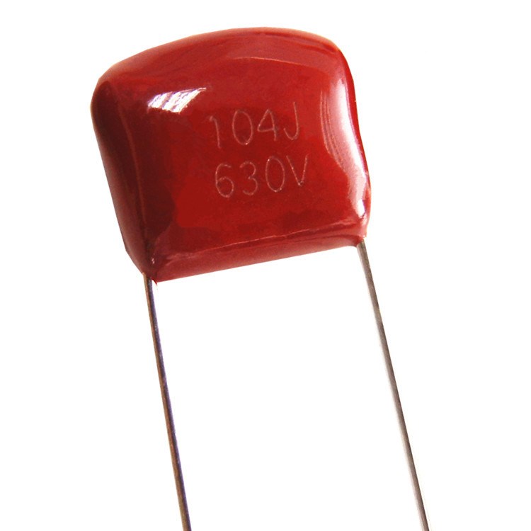 聚丙烯薄膜電容器CBB21 104J630V P=10節(jié)能環(huán)保 環(huán)氧包封 棕紅色