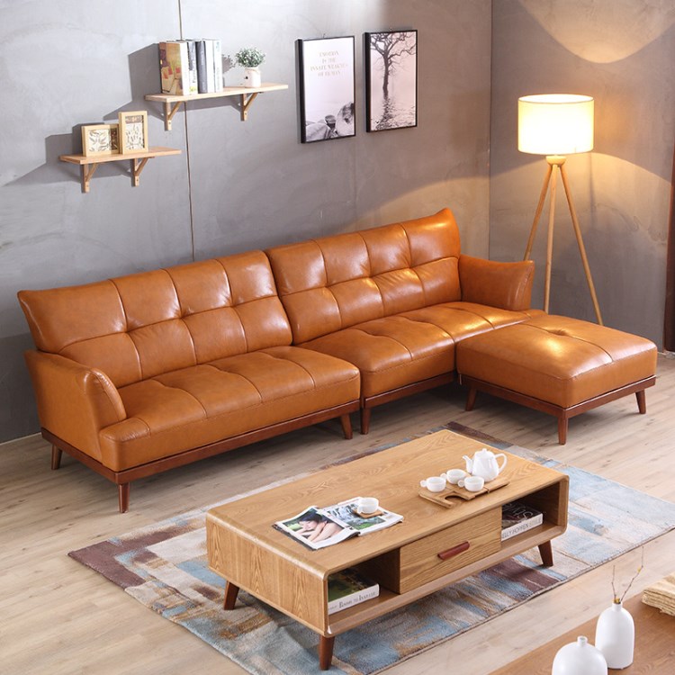 北欧真皮沙发头层牛皮小户型简约现代客厅皮艺沙发组合批发皮沙发