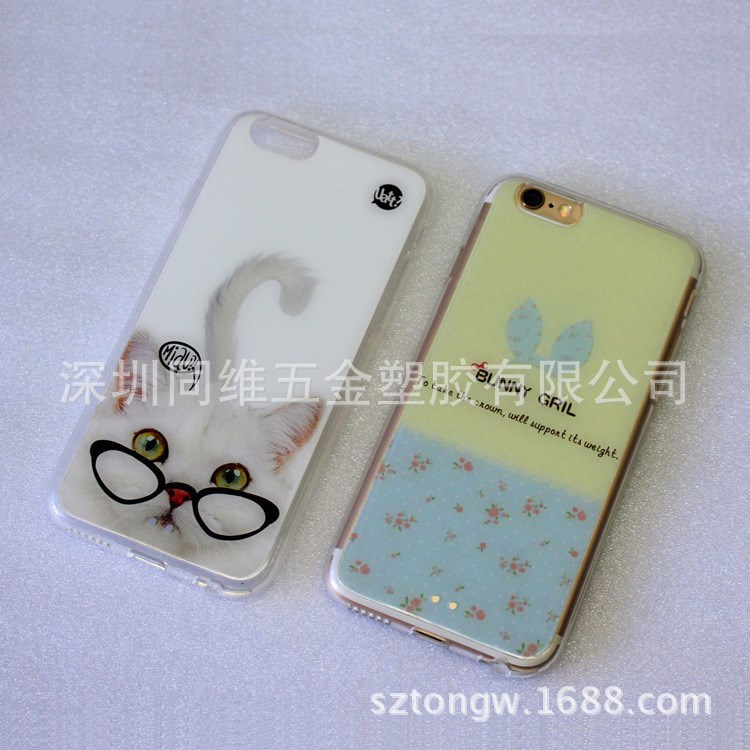 手機殼iphone6 鏡片蘋果6plus 掛繩孔外殼亞克力二合一材質(zhì)保護套