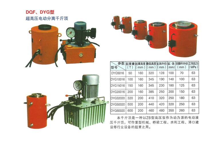 厂家直销，供应50-600T超高压电动分离式千斤顶，量大优惠