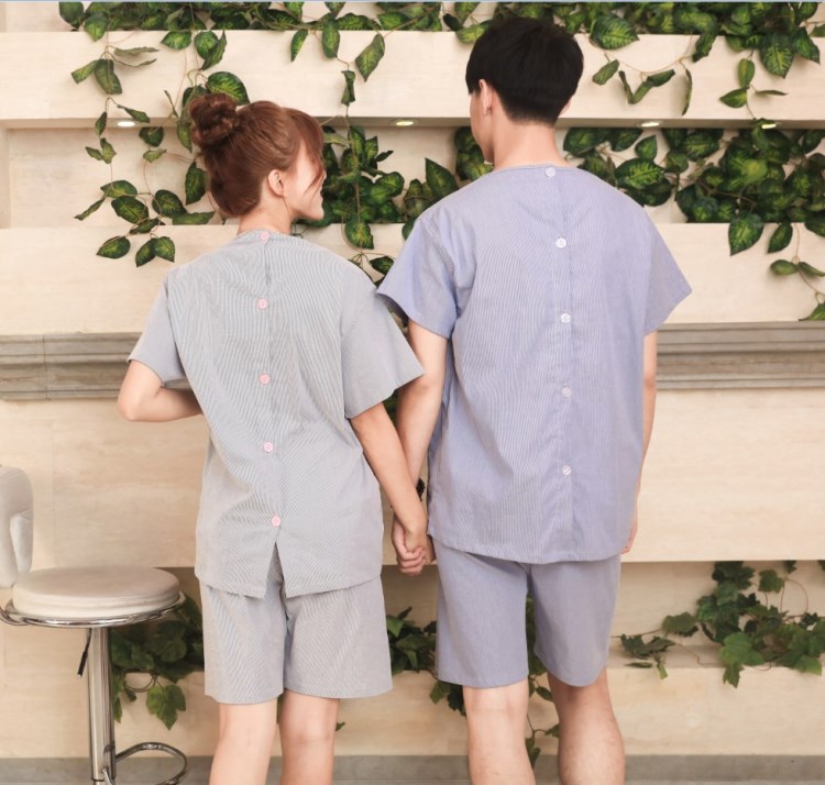 男女開衫浴服養生館桑拿服拔火罐客人浴衣按摩后背服汗蒸服美容服