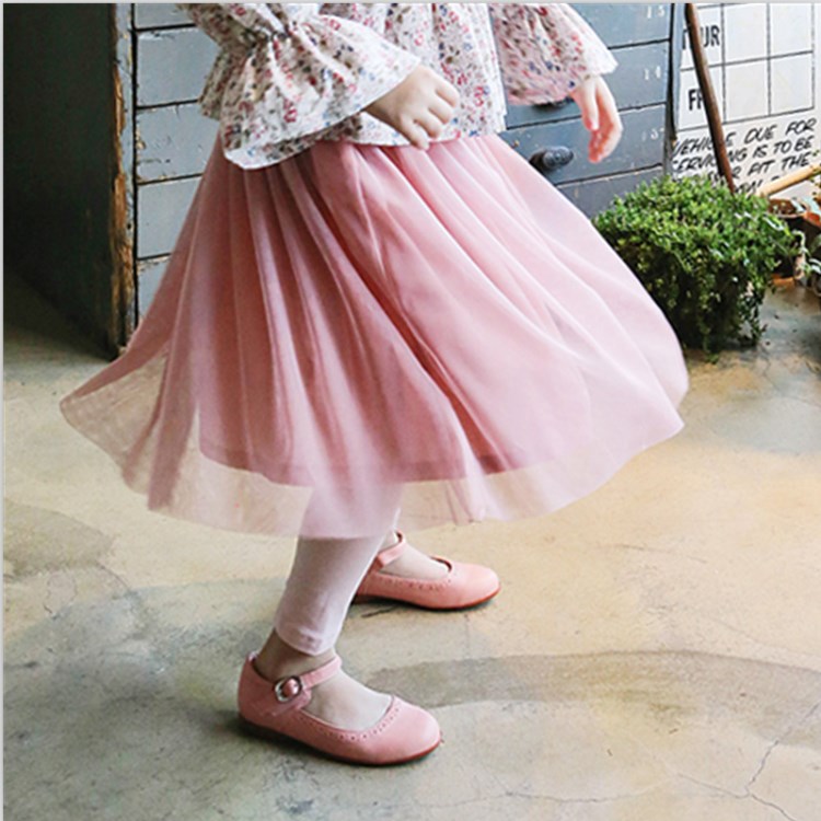 女童裙裤假两件春秋儿童打底裤中大童裤裙春装小女孩外穿修身长裤