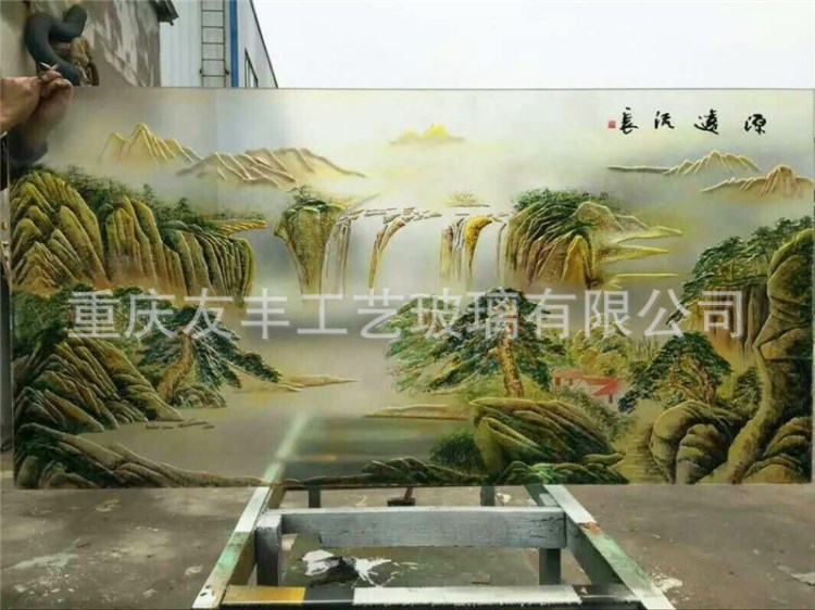 批發(fā)供應(yīng) 各種規(guī)格鋼化彩雕魔幻5D玻璃 耐高溫彩雕藝術(shù)玻璃