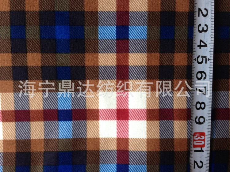 超柔1毛印花小方格 仿棉絨印花小方格 經編毛絨布印花小方格