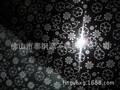 不銹鋼衛浴柜彩板泰鋼源彩色不銹鋼衛浴櫥柜裝飾板-黑鈦-樺樹花