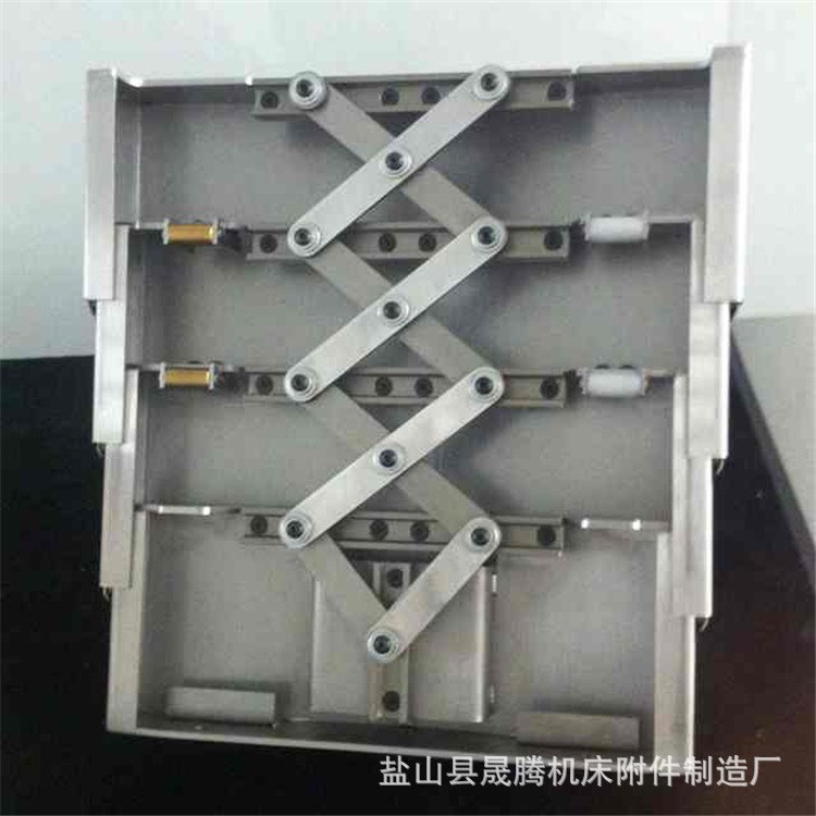 加工機(jī)床鈑金 鋼板防護(hù)罩 機(jī)床鋼板防護(hù)罩 鋼制伸縮導(dǎo)軌防護(hù)罩